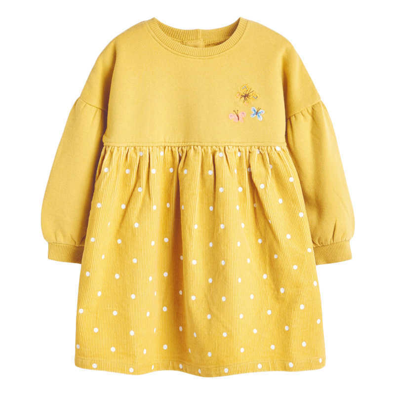 Robes de fille Little Maven 2023 Bébé Filles Vêtements Coton Automne Casual Robe Fleur Belle Enfant Enfants Jolies Robes