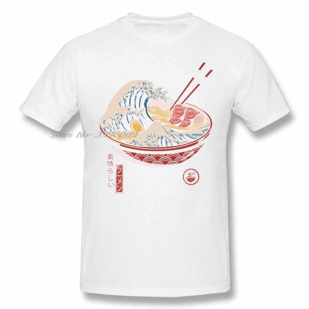 Мужские футболки Great Ramen Wave Japan Vintage T Roomts Женские футболка для мужчины хлопковые летние футболки с коротким рукавом