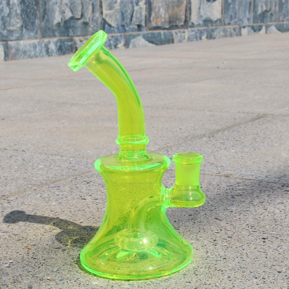 6" Glass Bong Water Pipe14mm Bowl Smoking Hookah Recycler Tobacco Bubbler