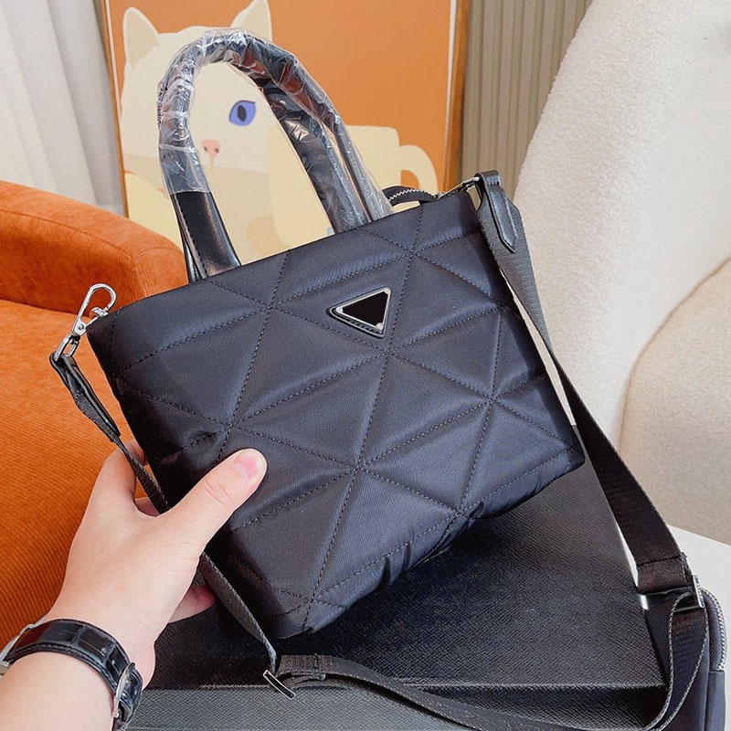 bags totes handbag designer bag women classic imitation brand black geometric nylon shoulder bag versatile commuter party dinner bride purse