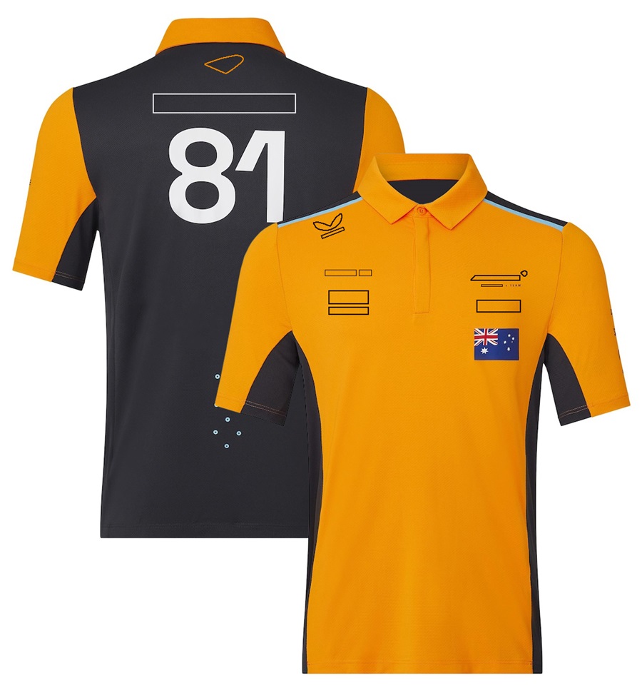 2023 Ny F1 Formel 1 Team Drivers T-shirt Polo Shirts Yellow Racing Suit Kort ärm Summer F1 Officiell webbplats Samma T-shirt