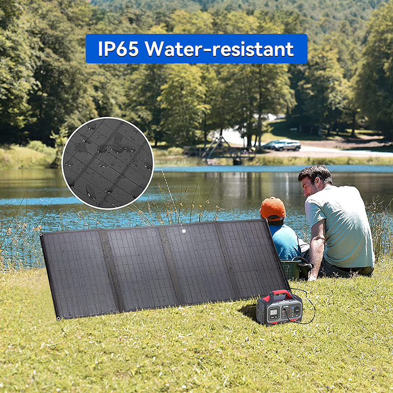 Solar Backpack 100W Foldable Solar Panel Charger with 18V DC Outlet for Portable Solar Generator with USB-A USB-C QC 3.0 for Outdoor Camping Van RV Trip