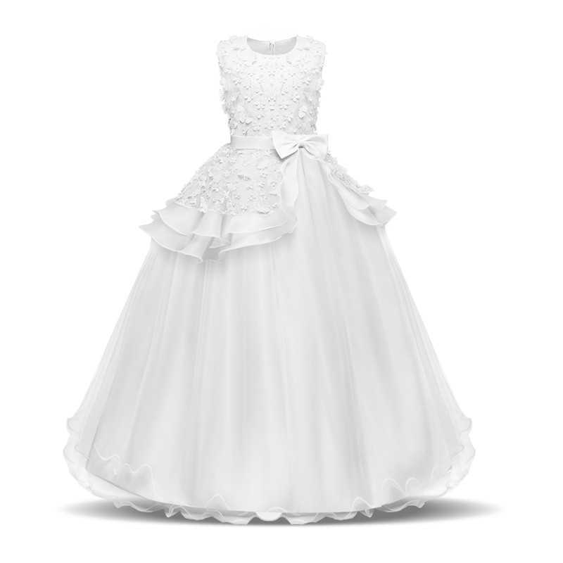 Mädchen Kleider Elegante Prinzessin Mädchen Kleid Abend Party Tuch Blume Kinder Kleider Für Mädchen Hochzeit Langes Kleid Chliredn 5 8 12 14 Jahre Vestido