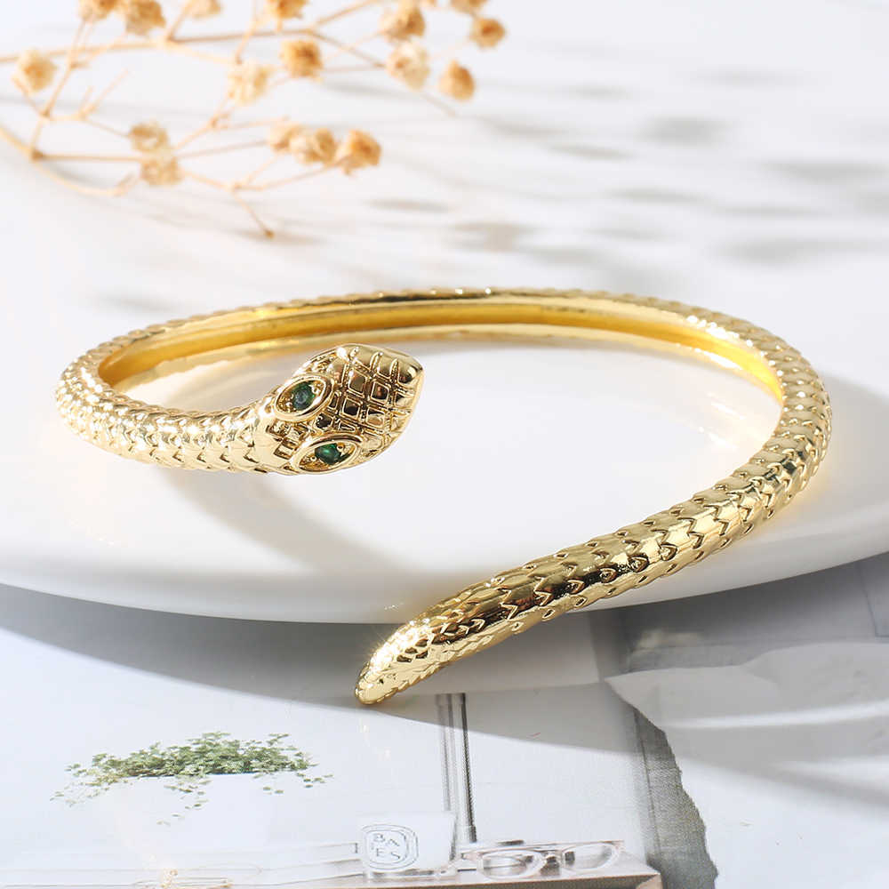 Link Chain 2022 new fashion all-match golden irregular opening snake bracelet men and women hip-hop jewelry accessories wholesale G230222
