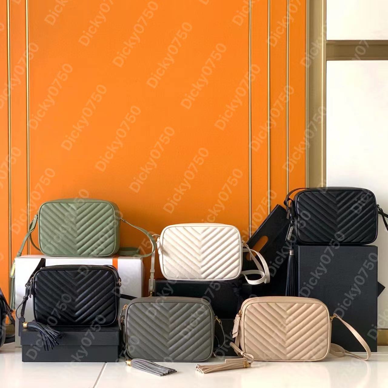 Lou çanta kadın çanta lüks çantalar omuz çanta kamera çantası çanta de lüks çanta yan çantaları woemen bayan püsküllü dalga crossbody kadın torbası sacoche dicky0750