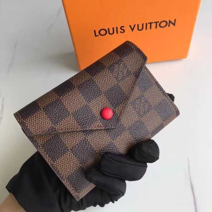 Autentico portafoglio carta Louis Vuitton damier marrone con scatola e  sacchetto