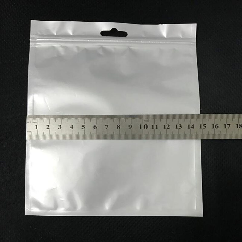 Brse di imballaggio in plastica con cerniera bianca/ trasparente da 21 cm con foro iPhone 14 Pro Max 13 12 8 7 Plus da 6,5 ​​pollici di copertura di copertura polvere borse a prova di polvere