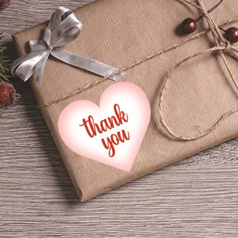 1.5inch Thank You Paper Adhesive Stickers Handmade Bag Box Baking Business Label Envelope Wedding Decor