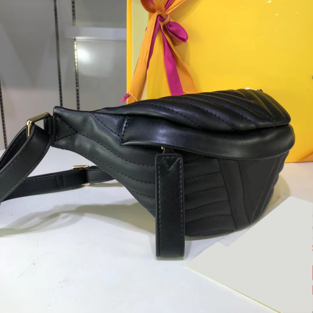 Mochila de peito de couro para bolsas de peito de moda feminina venda imperdível cinto unissex com zíper bolsa para celular 53750