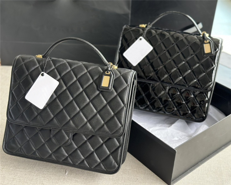 9A Bolsos de diseñador superior Bolso Mochila AS3662 Cuero de charol Caviar Cuero de vaca Moda Clásico Celosía cuadrada Bolso de cuero genuino para mujer Bolsos de marca hechos a medida de lujo