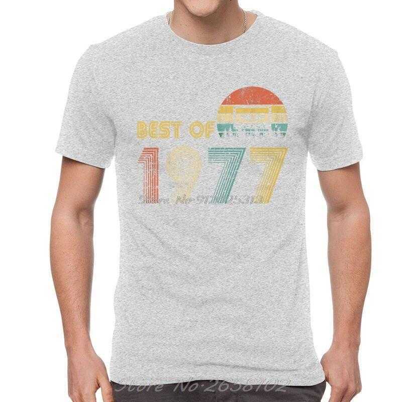 Erkek Tişörtleri 1977 Doğum Günü Hediyeleri T-Shirt Erkekler Grafik Tişört Kısa Kollu Pamuk Kaset Bant Tshirt Tees Üstler Harajuku Street Giyim 022223H