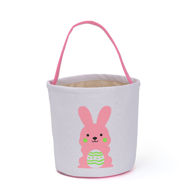 Fabricants en gros 4 couleurs fêtes de Pâques lapin oreille sacs seaux toile paniers à oeufs dessin animé bonbons sacs à main pour enfants