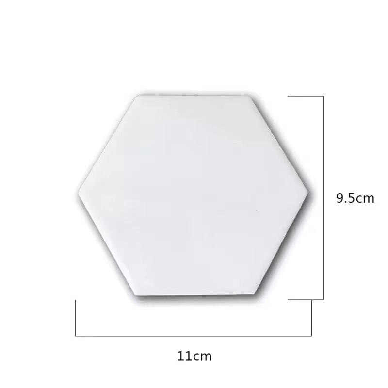 Creative Hexagon Céramique Liège Coaster Pour Table En Bois Maison Céramique Décoration Tasse Tapis C10