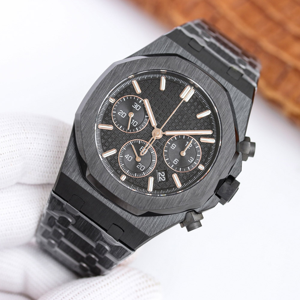 Mens Watch Automatic Automatic Mechanical 7750 Movement Chronograph Watches 41mm Super Luminous Business Wristwatch Sapphire مقاومة للماء كل 2715