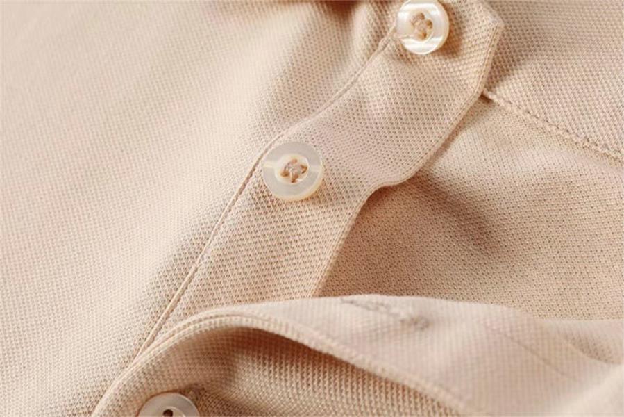 Paul Authentic Summer Pearl Mercerized Cotton Men's Polo Shirt Letter Embroideryカジュアルソリッド半袖TシャツM-XXXXL