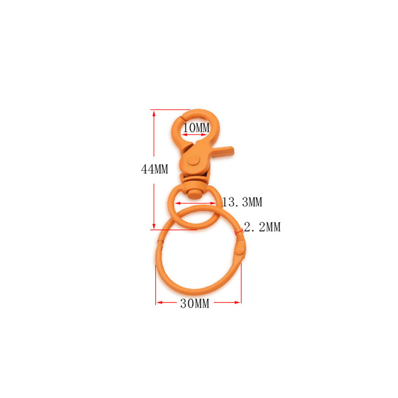 50 pz/lotto Split Portachiavi 30mm Vernice di Colore Catenaccio Catenacci Catenacci Natale Halloween FAI DA TE Portachiavi Fare