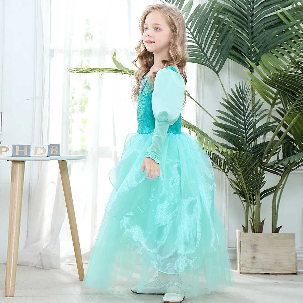 Girl's Dresses Girls Little Mermaid Princess Ariel Dress Up Dresses Kids Fancy Frock Role Playing Costume Birthday Party Wedding Flower Girl