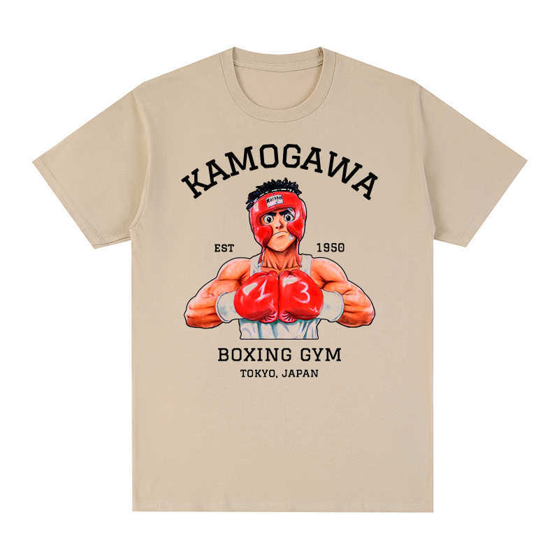 Erkek tişörtler kbg hajime hiçbir ippo vintage t-shirt pamuklu erkek tişört yeni tişört tişört kadın üstleri 022223h