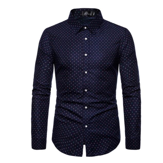 2023 Nieuwe herenpolo's Lange mouw Casual barok geprinte turn-down kraag shirt Sociale bal luxe klassieke mode Burbrerys Men's Clothing S-5XL