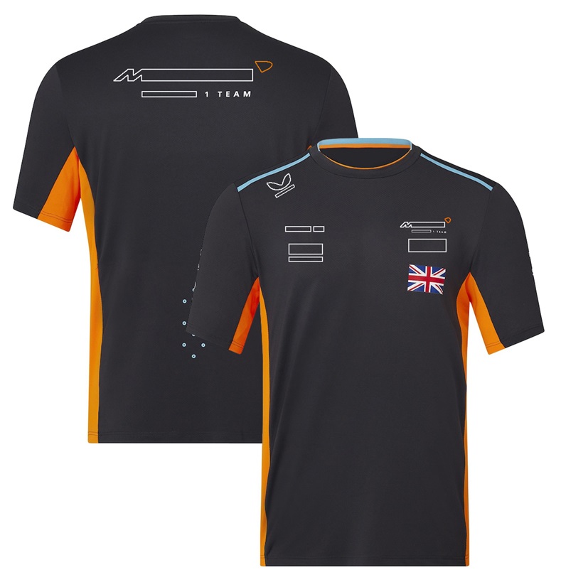 T-shirt pilota F1 Team 2024 Nuovo abbigliamento da corsa giallo A maniche corte Abbigliamento ad asciugatura rapida Personalizzazione uomo