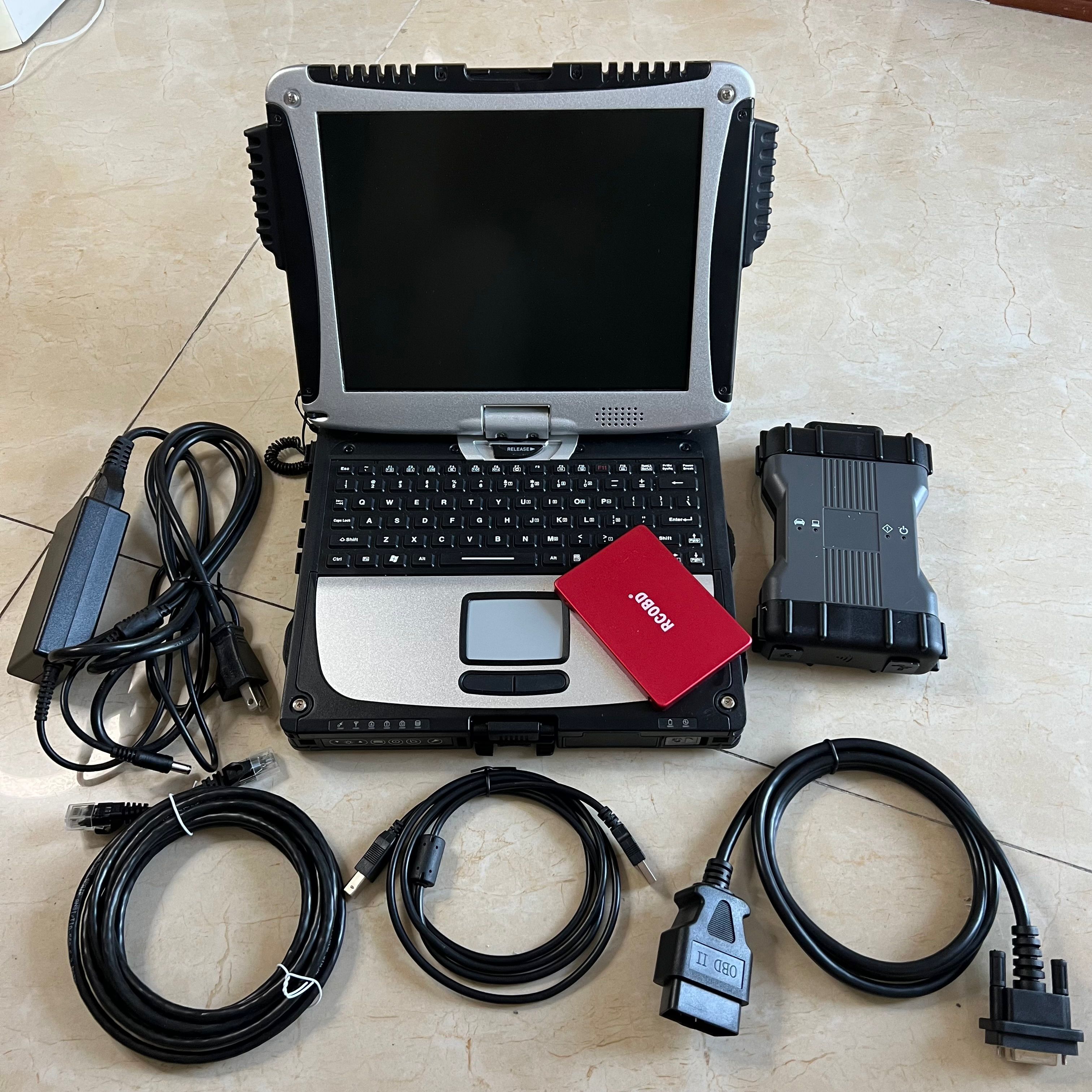 Diagnostic Auto Tool 2023-09 MB Star C6 VCI Tool KAN DOIP Protocol SW voor Mercedes met Touch Gebruikt laptop CF19