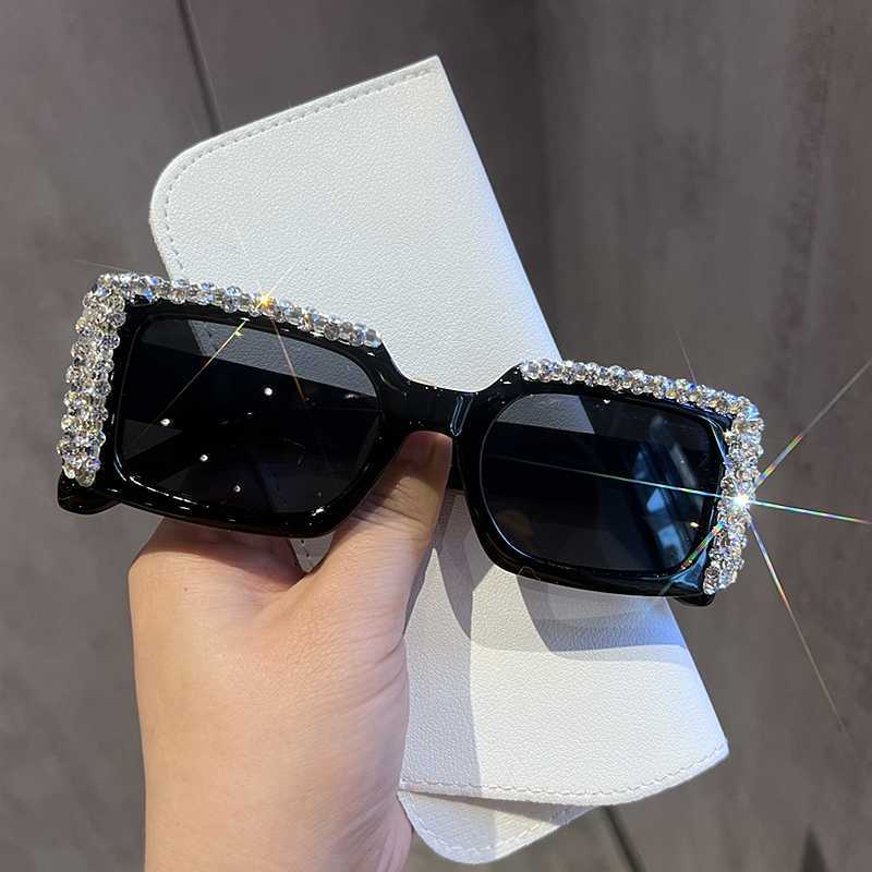 Zonnebrillen mode occident stijl zonnebril vrouw slijtage straat schot luxe diamant ontwerper gepersonaliseerd oculos uv400 g230223