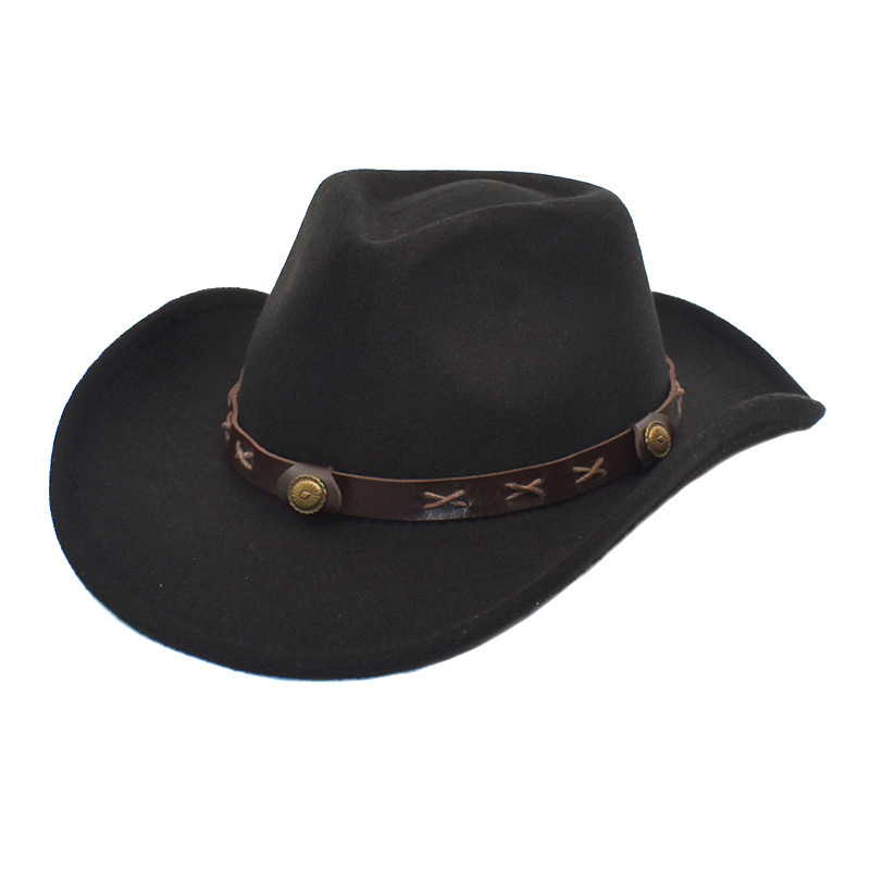 Amazon's new minority woolen hat, European and American men and women's lovers hat, woolen hat, western cowboy hat trend