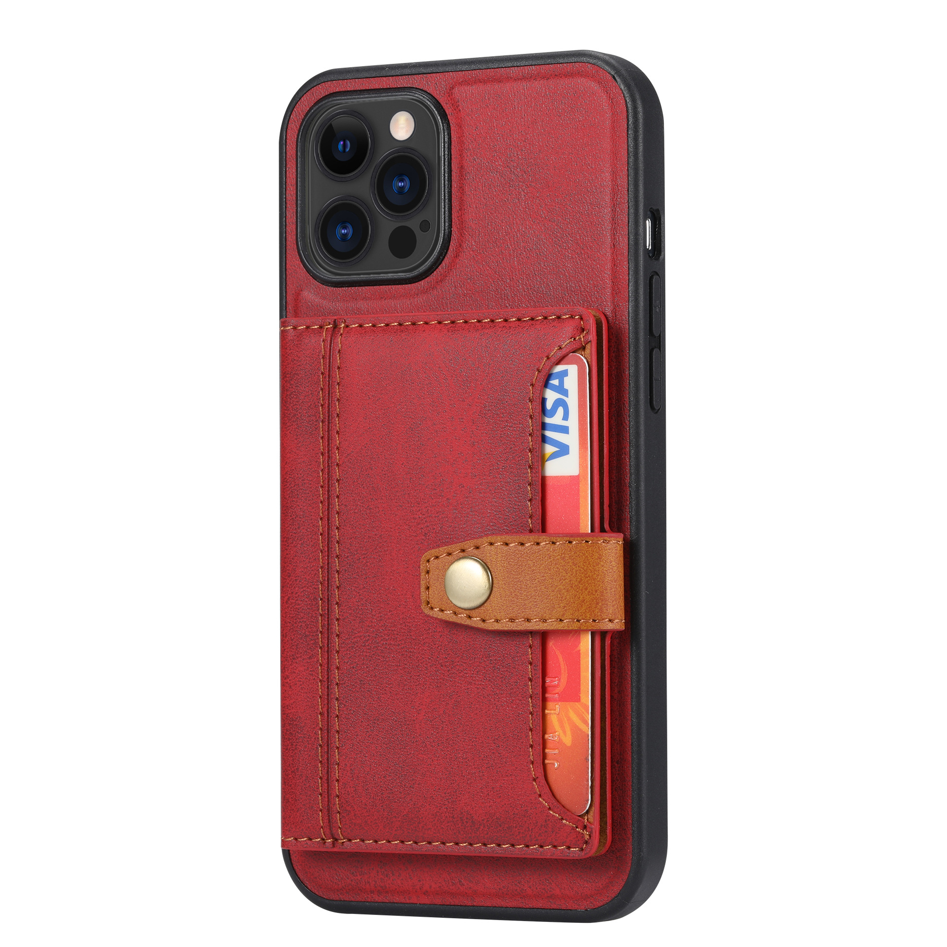 フリップカードホルダーカードスロットスロット携帯電話ケースiPhone 14 13 Pro Max Wallet PUレザーモバイルケースカバー