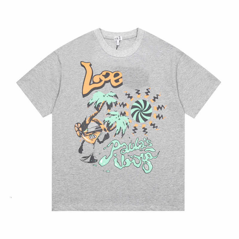 Chemises décontractées pour hommes Designer printemps et été New Paula Ibiza Limited Seaside Landscape Print T-shirt à manches courtes 7SX1