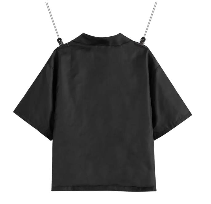 2023 camisas masculinas femininas dos estados unidos polos lazer marca blusas curtas camisa clássica invertida solta ferramentas importadas de náilon de alta qualidade TAMANHO EUR Jaquetas de verão