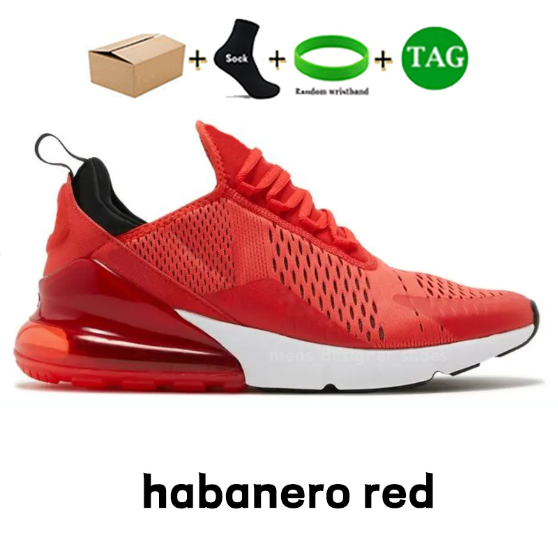 Z pudełkiem 270 męskie buty do biegania Designerskie trampki potrójne czarne zakurzone kaktusy habanero czerwone białe limonki Light Bone Hot Punc letnie gradientowe damskie męskie sportowe buty sportowe