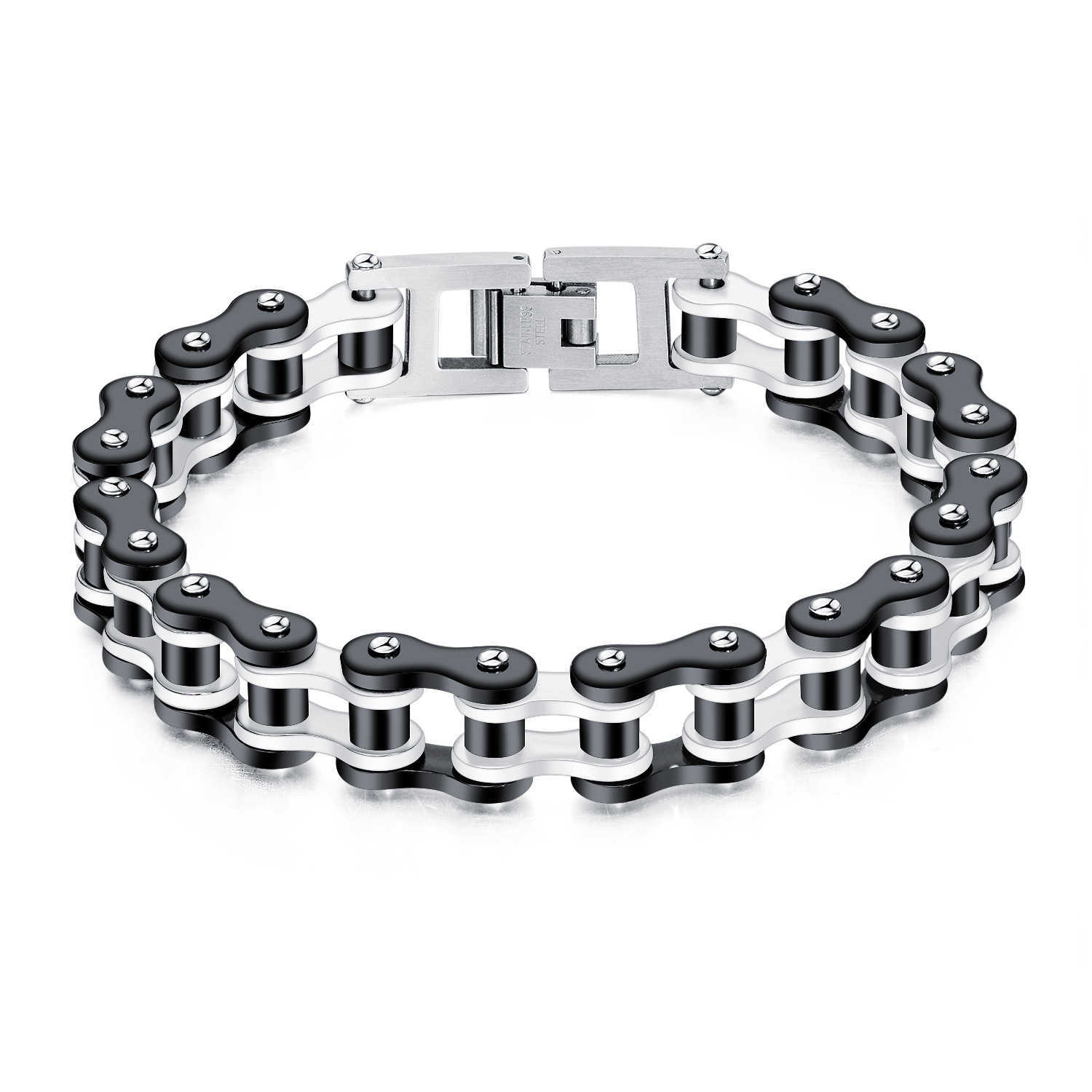 Lien Chaîne En Acier Inoxydable Vélo Moto Chaîne Bracelet Bijoux De Mode Cadeau Hommes Femmes Bracelet Punk Skyll Biker Bracelets Bracelets G230222