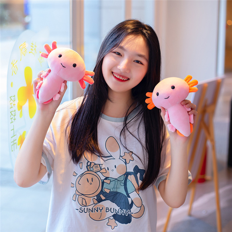 Axolotl pluche speelgoed kawaii dier axolotl plushies figuur poppen speelgoed cartoon axolotl gevulde poppencadeaus voor kinderen meisjes kussen speelgoed lt0031