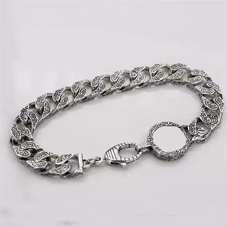 Bracelets de charme GU Lettre de bijoux de créateurs G Bracelet de chaîne Silver Double G pour hommes et femmes couples bijoux cJewel292J