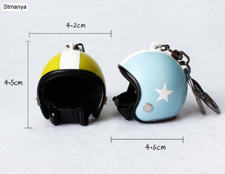 Anillos clave nuevos cascos de motocicleta Mujeres de llave hombres lindos bolsas de llavero de casco de casco de seguridad
