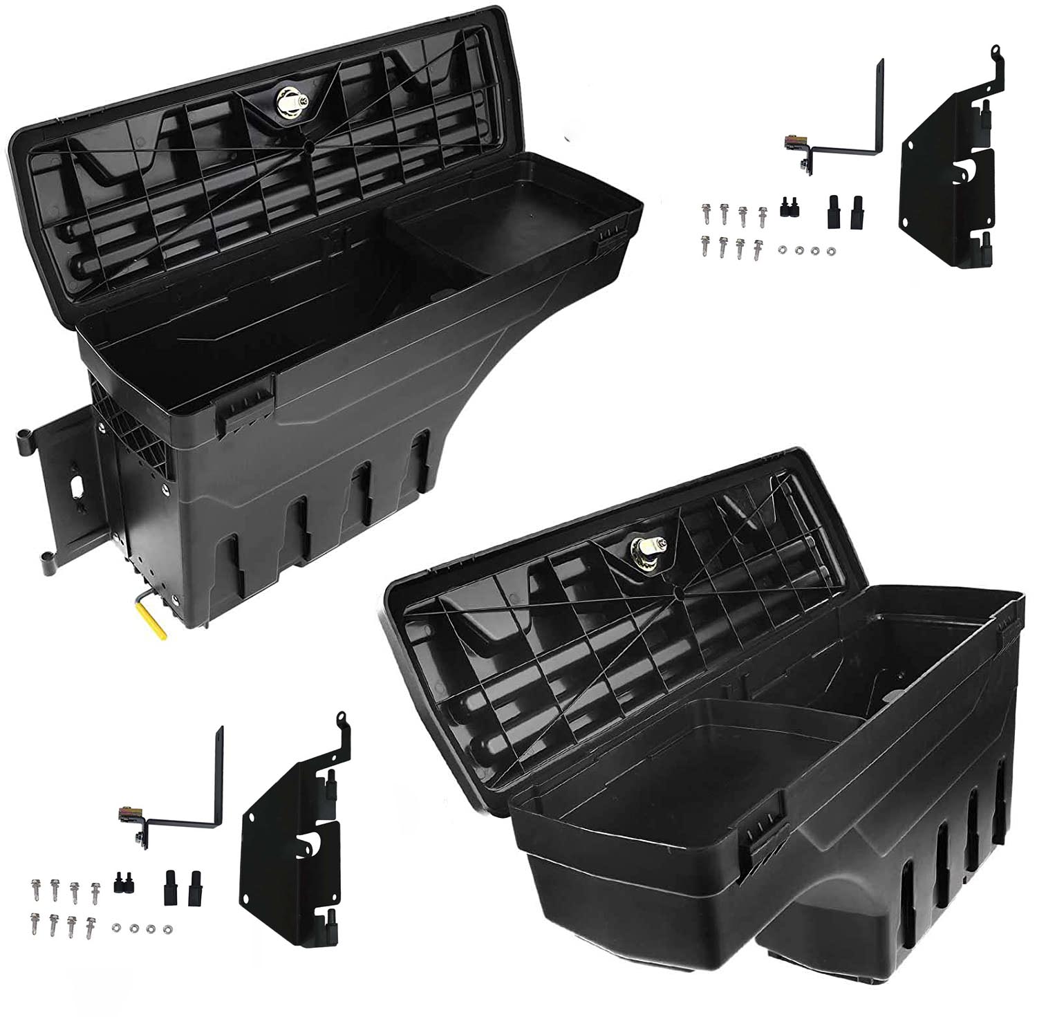 Auto -onderdelen Toolbox Opslag Tailgate Swing Case Storage voor Ford Ranger Raptor 2015 2015 2017 2018 2019 2020 2021 2022 MATTE BLACK TRUNK