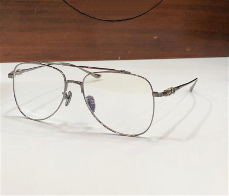 RETRO Classic Design Glasses Optical 8162 Frame de metal piloto simples e elegante de estilo lente transparente de lente transparente de alta lente