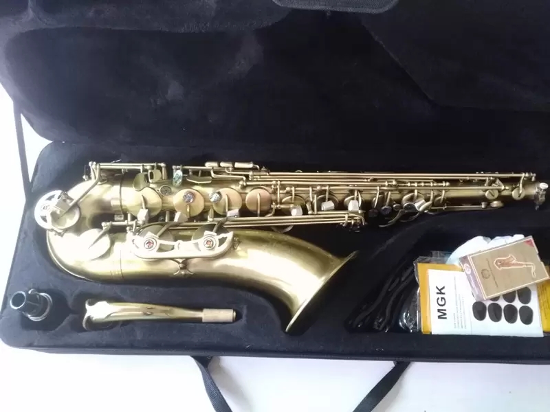 Hoge kwaliteit bassaxofoon Tenorsaxofoon Antieke koperen simulatie Sax Professioneel muziekinstrument Messing spelen met koffer