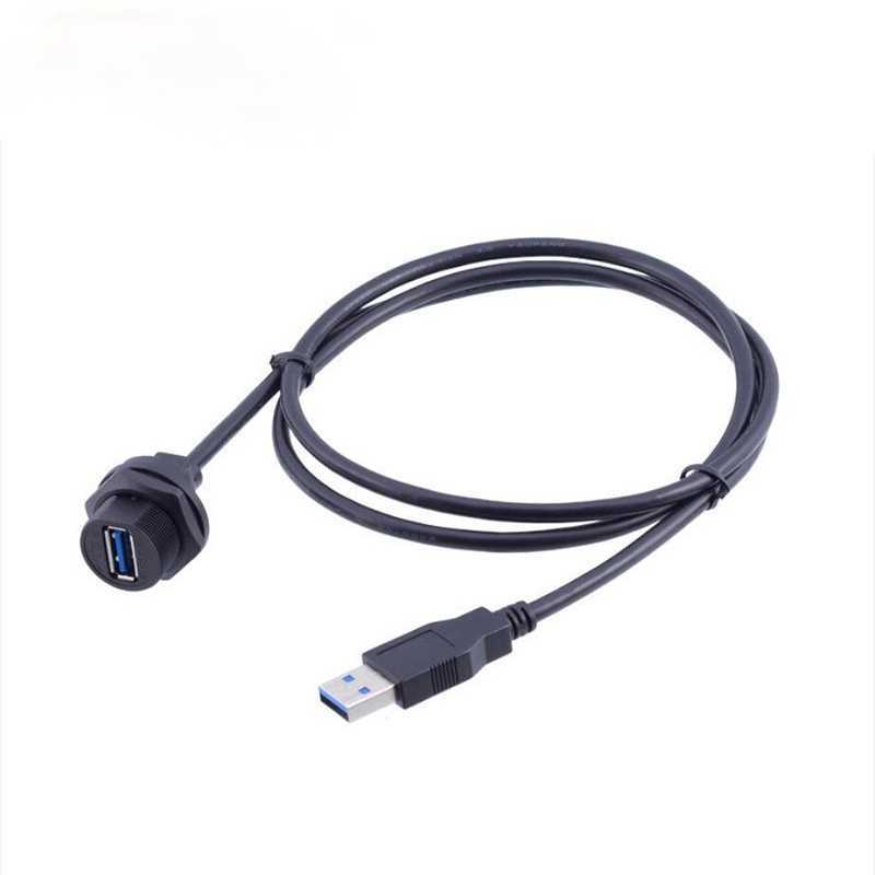 Vattent￤t USB 3 0 Anslutningsm￤tare Wire Socket Panel Mount Adapter f￶r kommunikationsutrustning och industri