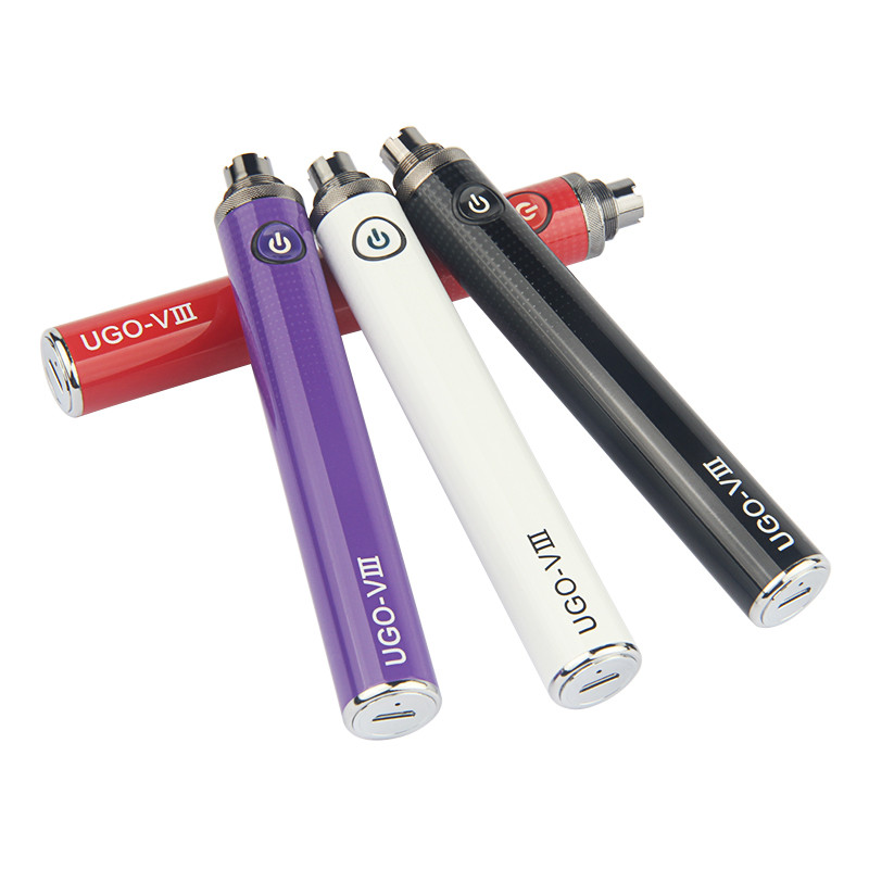 1st UGO-V3 III ego batteri 1300 mAh Vape Pen EVOD Micro USB Passthrough ECig Laddare på undersidan 510 batteri med laddare