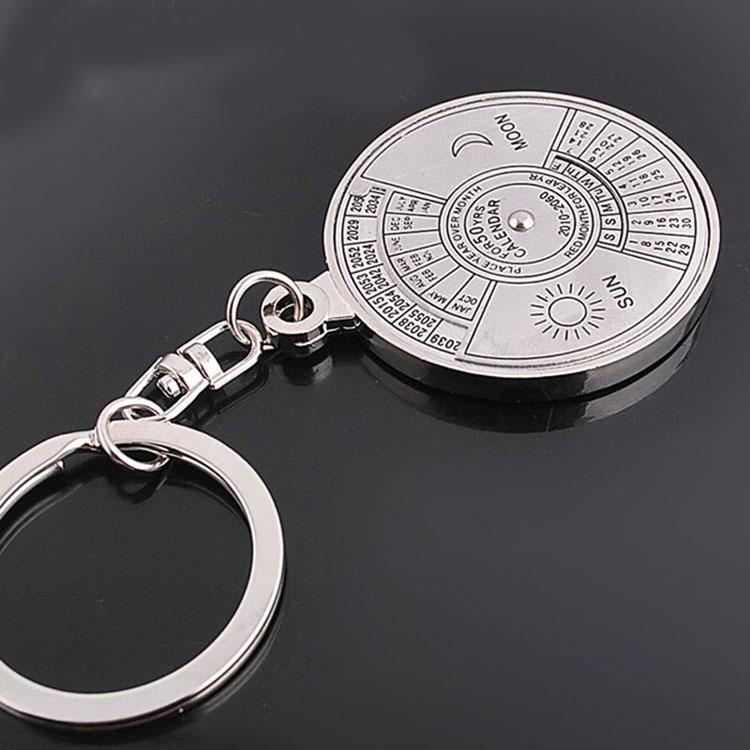 Anneaux clés 50 ans Super perpétuel calendrier Key Chain Bottle Opender Key Rings Astrology Keychain Party Gift Hateder Gift Jewe