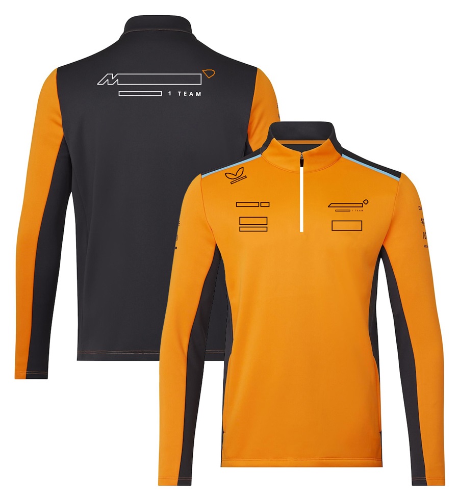 2023 F1 Teamwear Толстовка Formula 1 Driver Racing Желтые толстовки Весна и осень Мужская негабаритная толстовка Повседневная толстовка на молнии