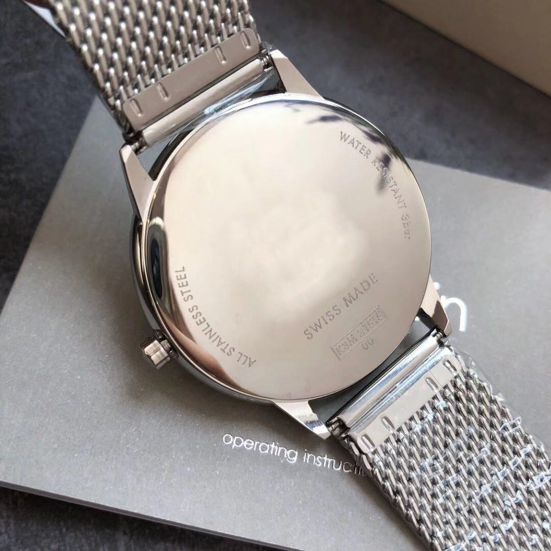 メンズデザイナークォーツは、すべてのステンレススチールフックバックル腕時計モントレデフルスを見る