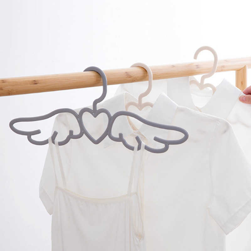 Hangers Racks Angel Wings Shape Clothes Hanger Wardrobe Clothing Organizer For Home Hotel Outdoor Baby Coat Drying Rack Scarf Tie Hook T230223