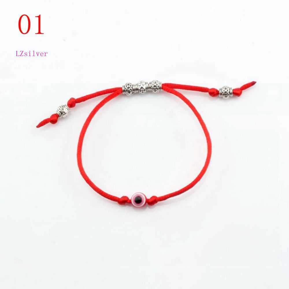 Link Chain Acryl Eye Bead Alloy Bead Kabbalah Red String Bracelet Red Bescherming Gezondheid geluk Happiness armbanden K011390 G230222