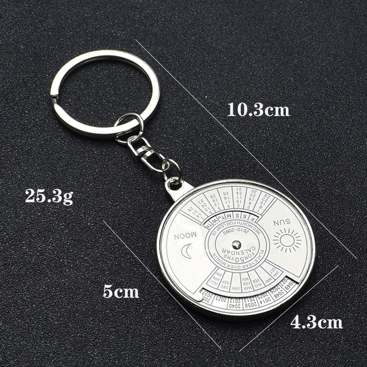 Anneaux clés 50 ans Super perpétuel calendrier Key Chain Bottle Opender Key Rings Astrology Keychain Party Gift Hateder Gift Jewe