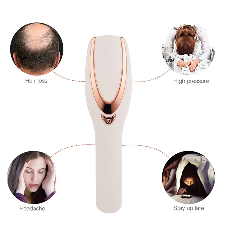 Beauty Instrument 3 in 1 Electric Wireless Infrared Ray Massage Comb Hair Growth 3 Modes Vibration Head Scalp Massager Anti Hair Loss Care