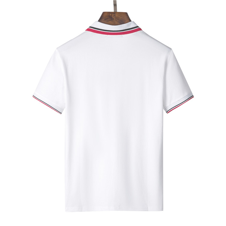 2023 camiseta de verano para hombre, patchwork a rayas, decoración del alfabeto de colores, algodón puro, perla, solapa de algodón, polo informal en blanco y negro, transpirable, cómodo, M-3XL