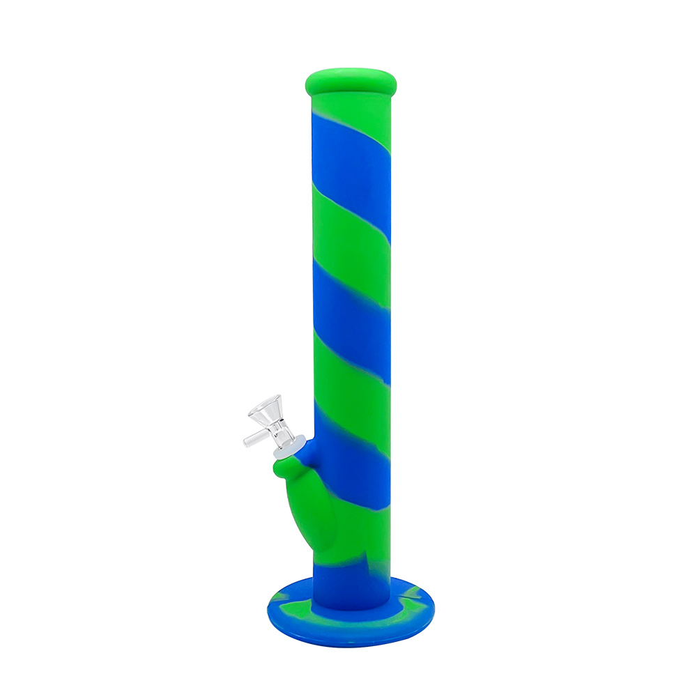 14.2 inches Siliconen Bongs Waterpijpen Glazen Bongs Hookahs met Bowl Mix Colors Oil Rigs Rookpijp