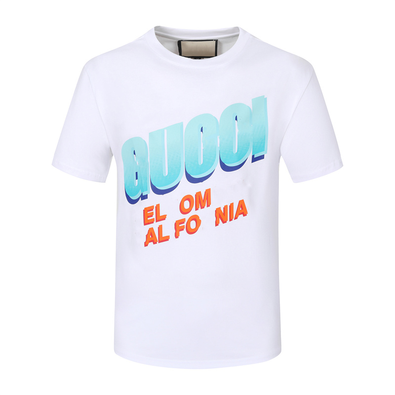 T-shirt de haute qualité à la mode pour imprimerie alphabet à manches courtes en noir et blanc T-shirt pour hommes et femmes à la mode en noir et blanc